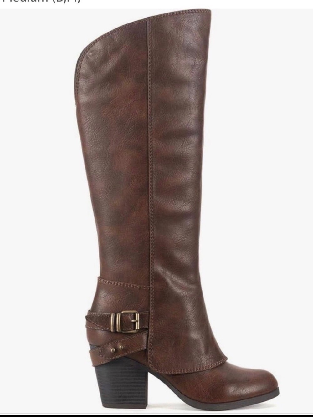 American Rag Womens
Emilee Faux Leather Riding Boots Brown Size 7.5M